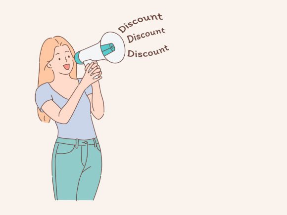 Download Woman Announces Discount - Discount Collection