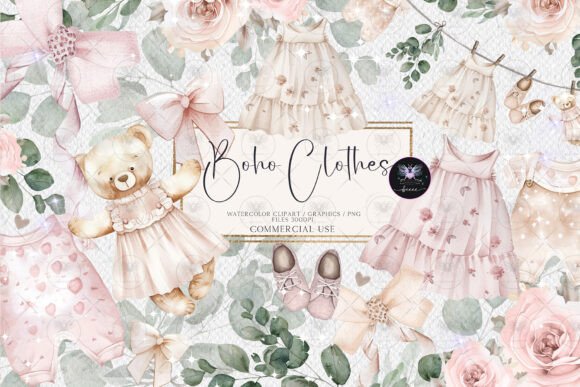 Download Boho Clothes Baby Girl Clipart - Clothes Collection