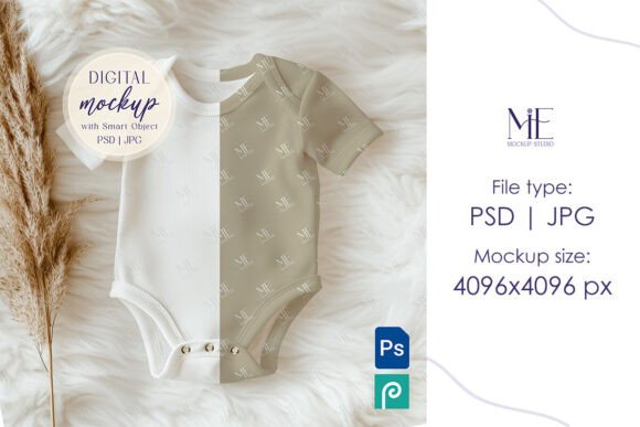 Download All-over Baby Bodysuit Mockup Clothes - Clothes Collection