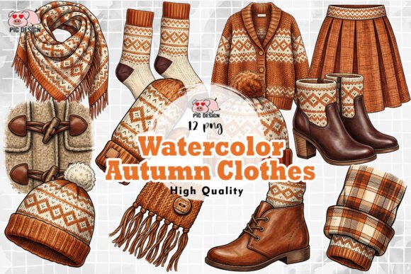 Download Watercolor Autumn Clothes PNG - Clothes Collection