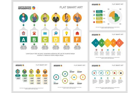 Download Colorful Infochart Diagrams Set for Pres - Infochart Collection