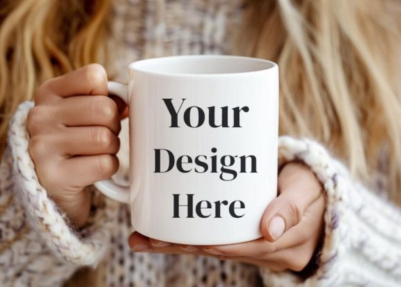 Download Girl Holding Coffee Mug Mockup PSD - Premium Resources