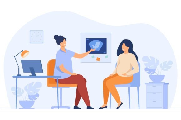 Download Happy Pregnant Woman Consulting in Gynec - Happy Collection