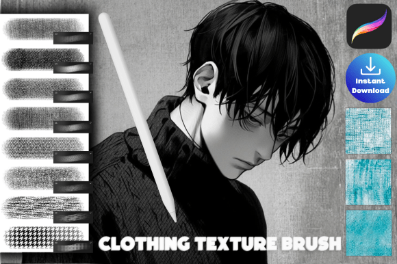 Download Procreate Clothes Texture Brush Set - Clothes Collection